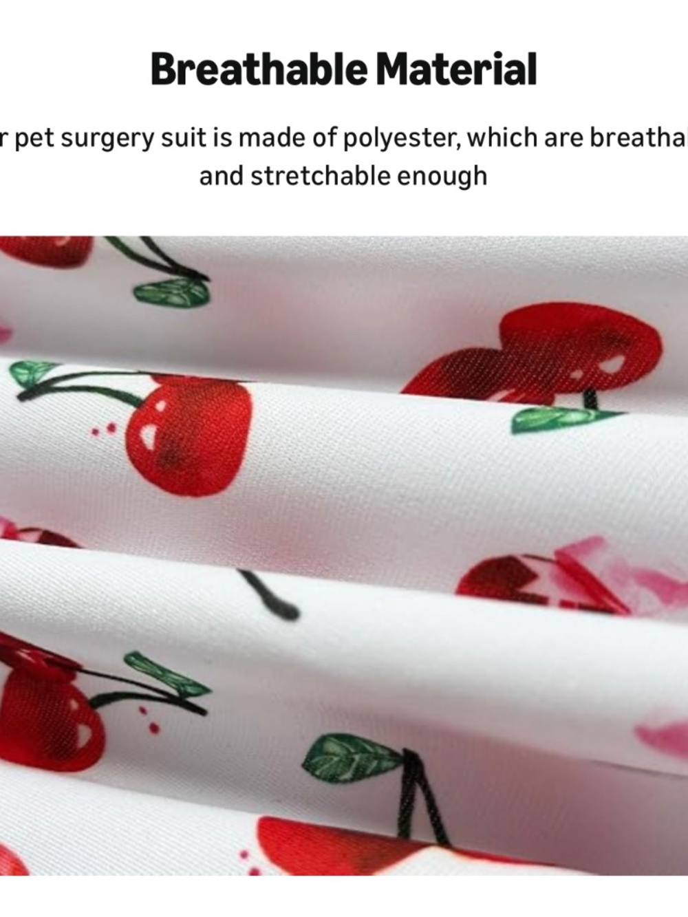 Dog Recovery Suit Small Cherry Print Surgery Onesie NWOT - Picture 15 of 16